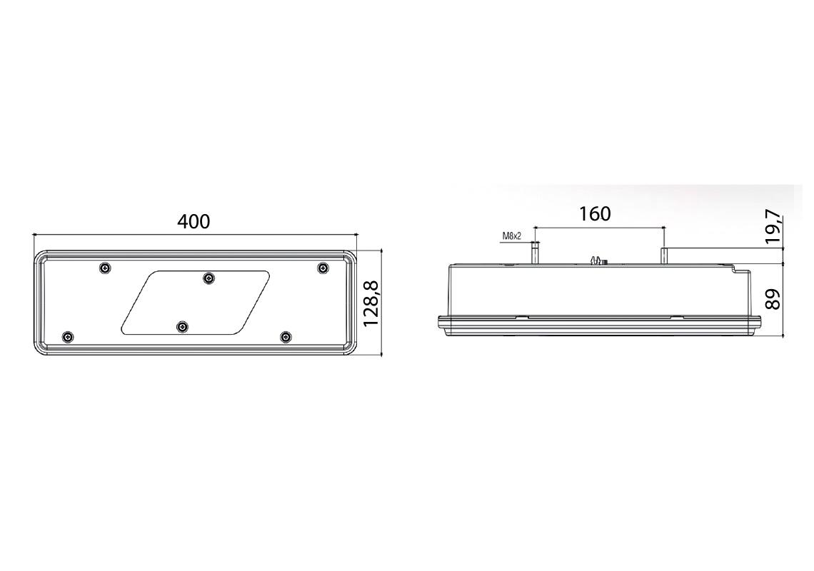 Luce posteriore a LED sinistra FORD TRANSIT UNISTOP